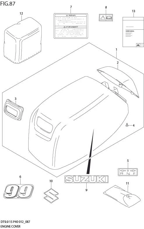 FIG 87  ENGINE COVER (DT9.9 P40)