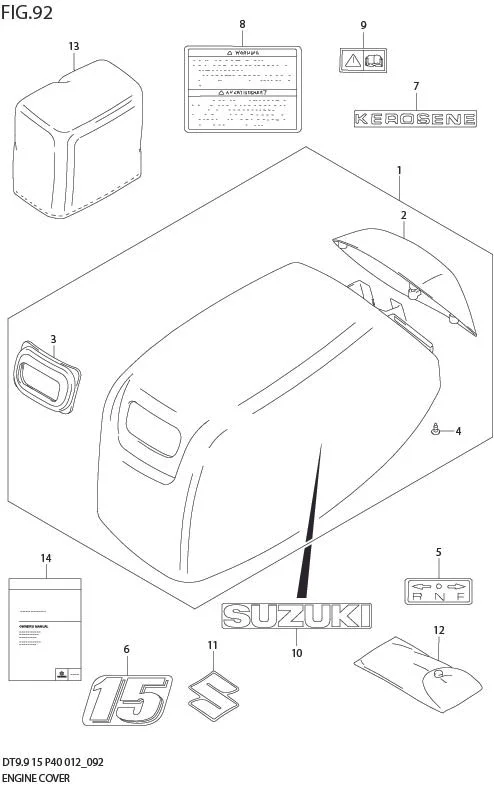 FIG 92  ENGINE COVER (DT15K P36)
