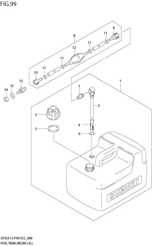 FIG 99  FUEL TANK (RESIN:12L) (DT9.9K P40)