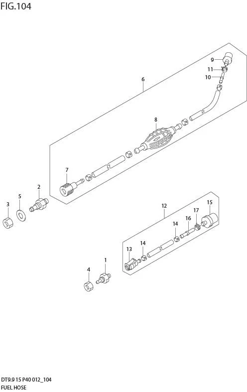 FIG 104 FUEL HOSE (DT9.9K P36)