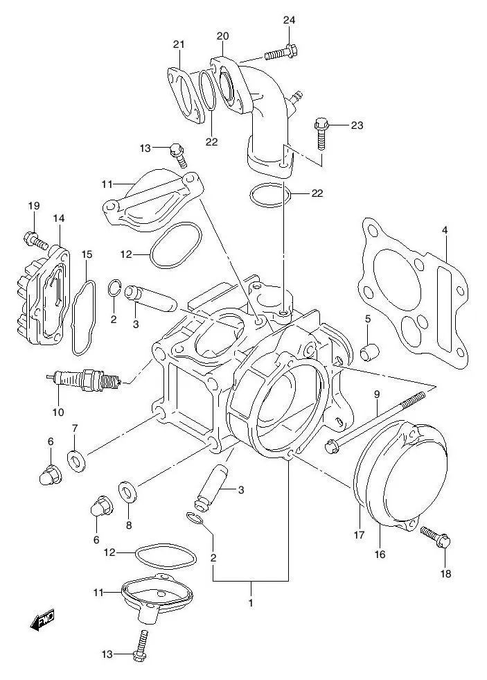 FIG.2 CYLINDER HEAD