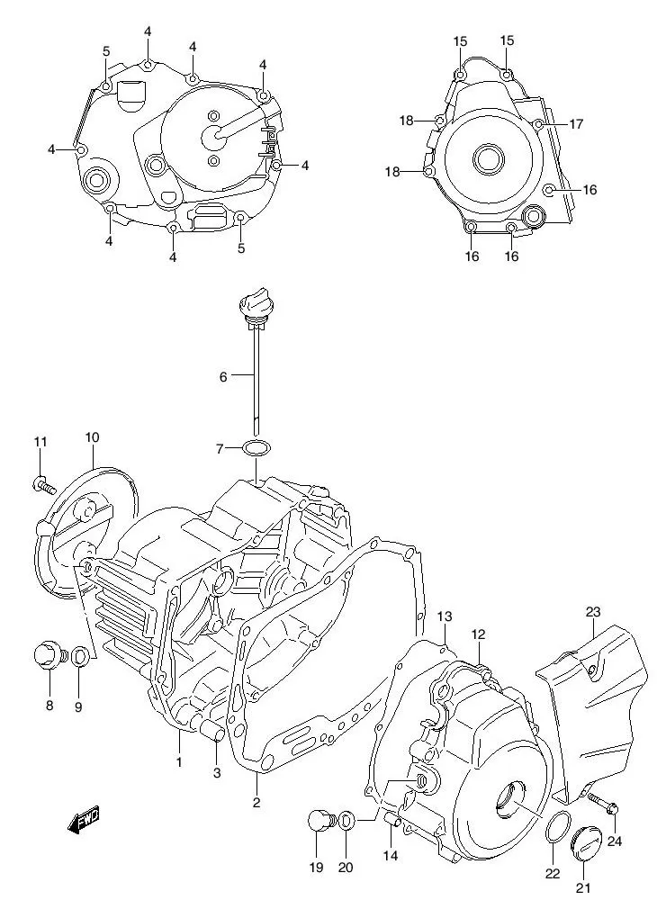 FIG.5 CRANKCASE COVER