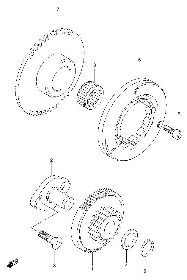 FIG.7 STARTER CLUTCH FD125XSD