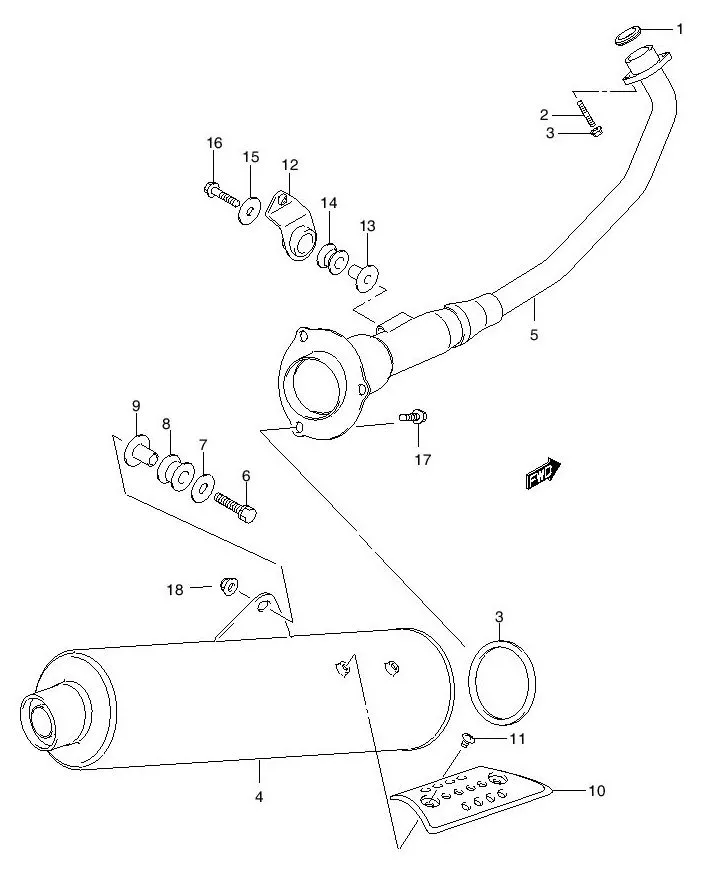 FIG.12 MUFFLER FD125XRM