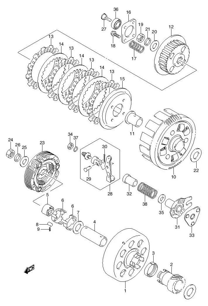 FIG.14 CLUCTH FD125XSD
