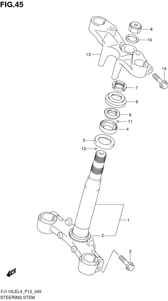 FIG. 45 STEERING STEM