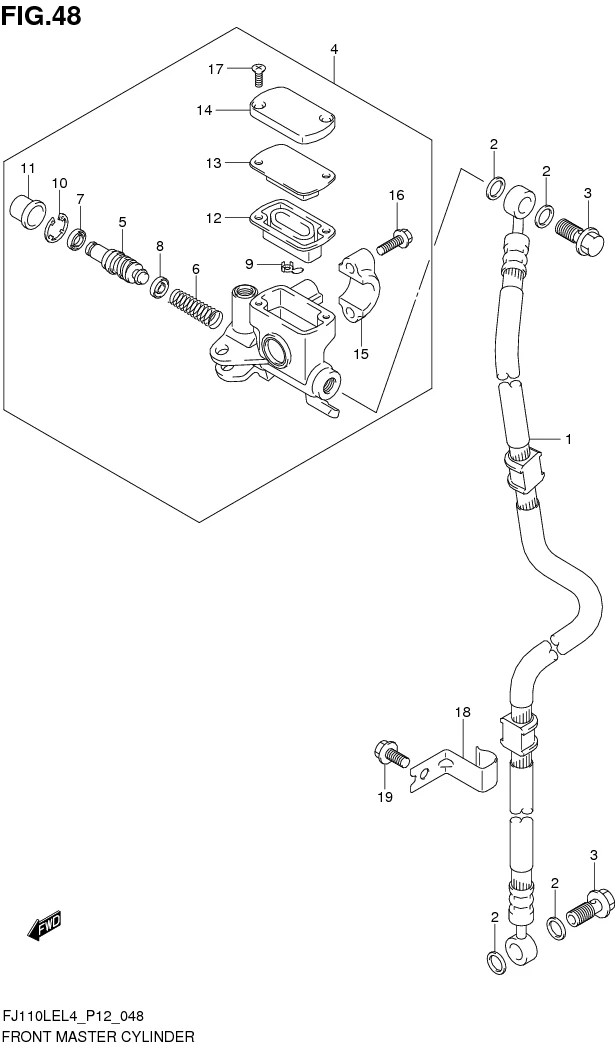 FIG. 48 FRONT MASTER CYLINDER