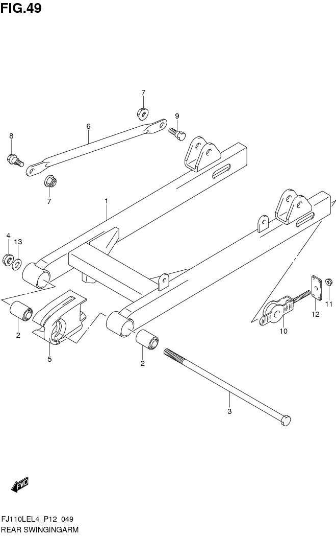FIG. 49 REAR SWINGINGARM