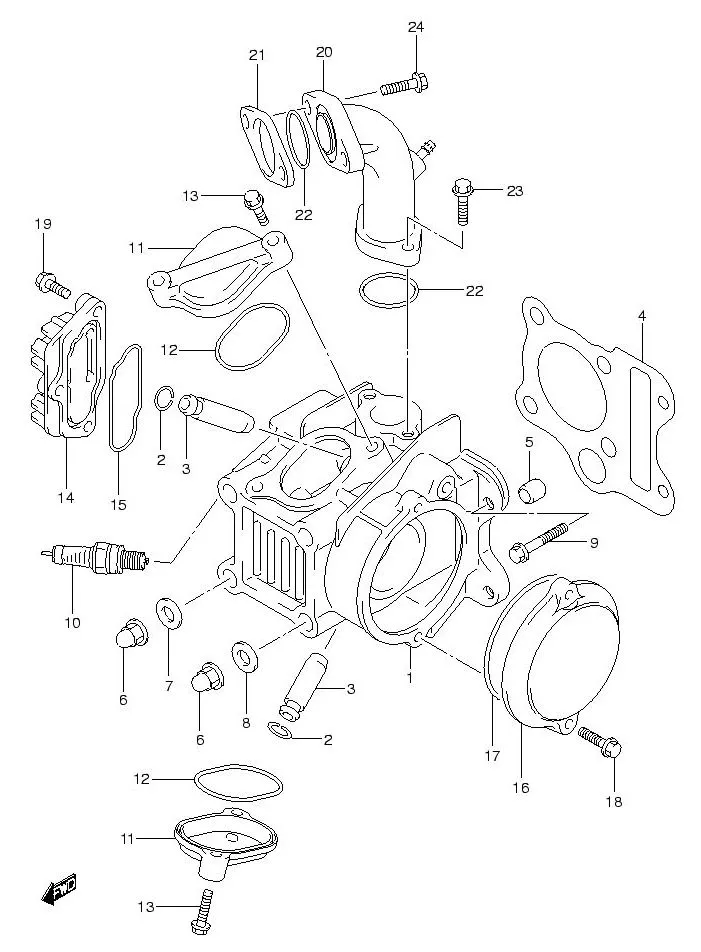 FIG.1 CYLINDER HEAD