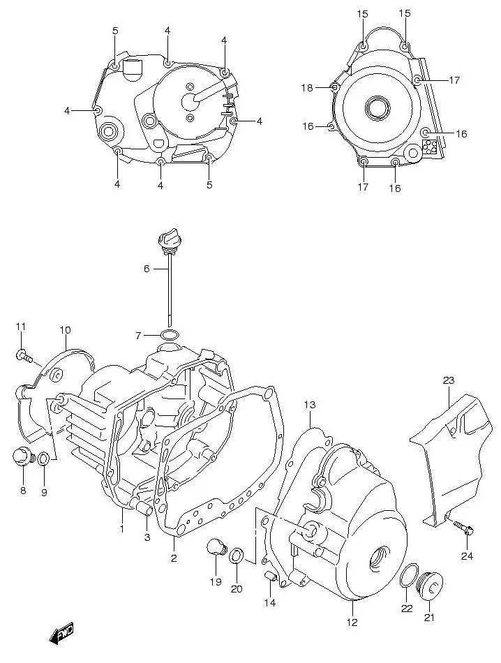 FIG.4 CRANKCASE COVER
