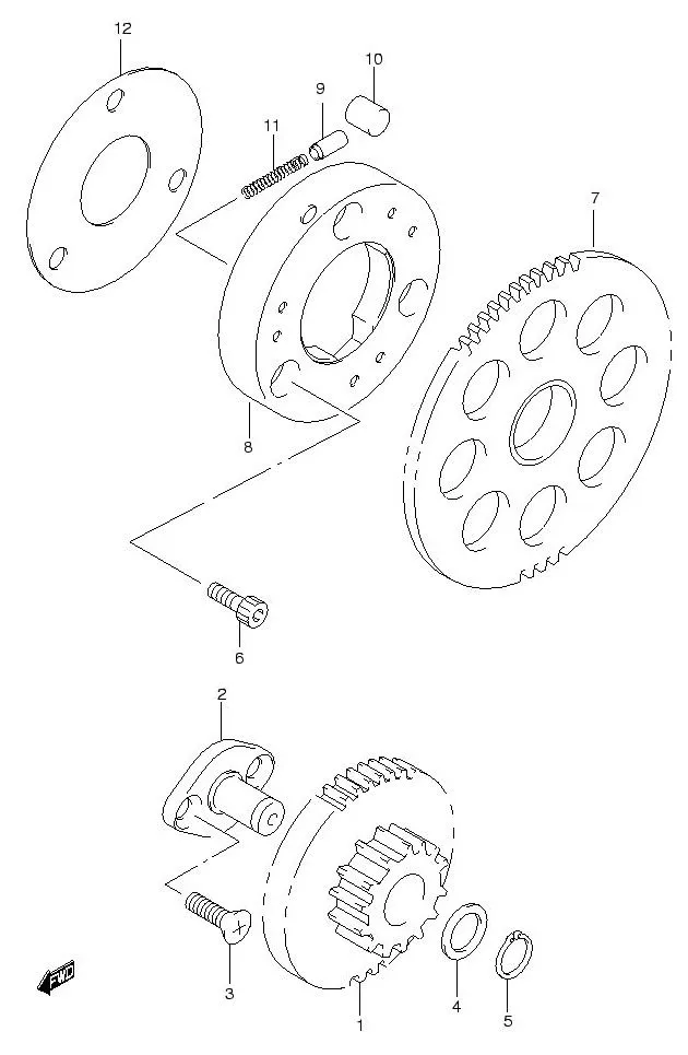 FIG.6 STARTER CLUCTH