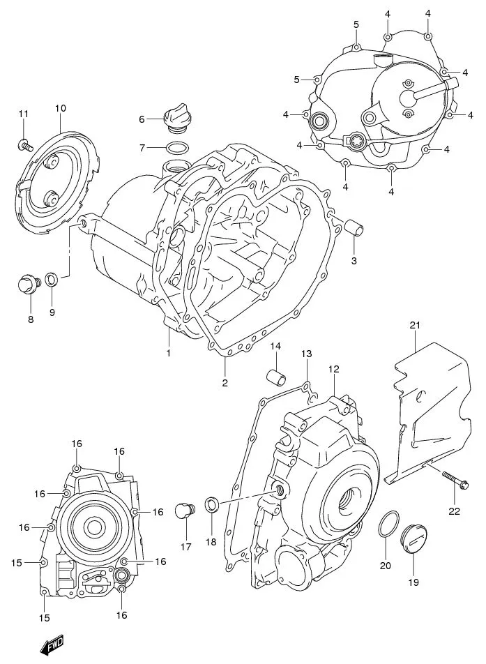 FIG.4 CRANKCASE COVER