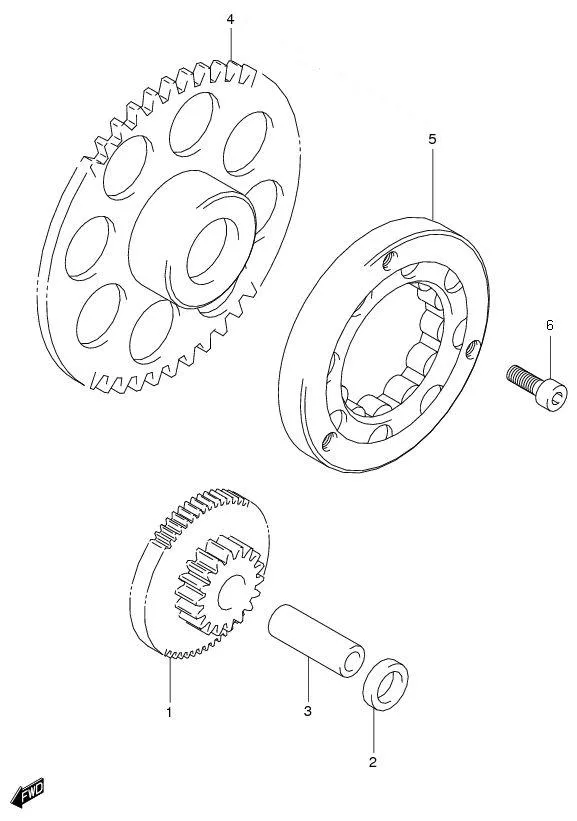 FIG.6 STARTER CLUTCH