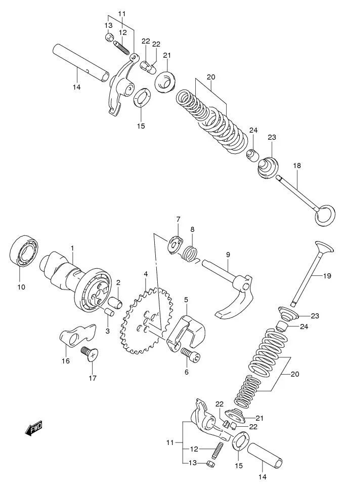 FIG.8 CAM SHAFT/VALVE