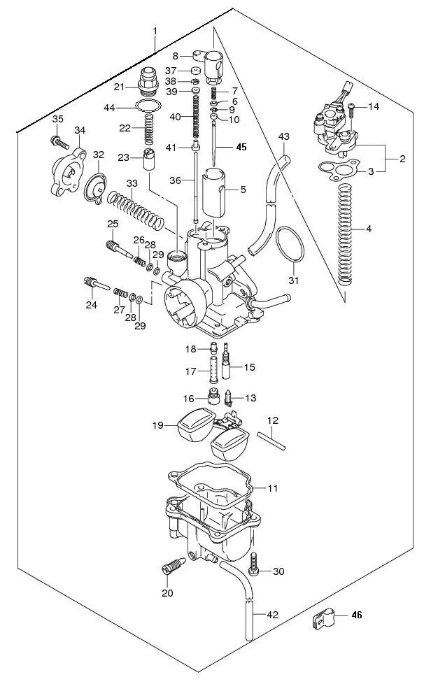 FIG.10 CARBURETOR (FL125SC/SD/RD/RCDM/RMD)
