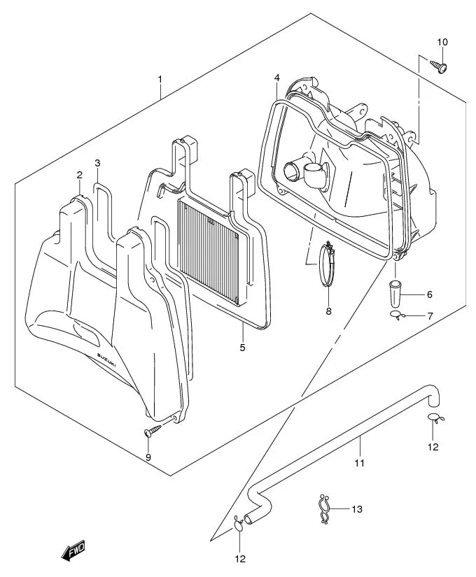 FIG.11 AIR CLEANER (FL125SC/SD/RD/RCDM/RMD)