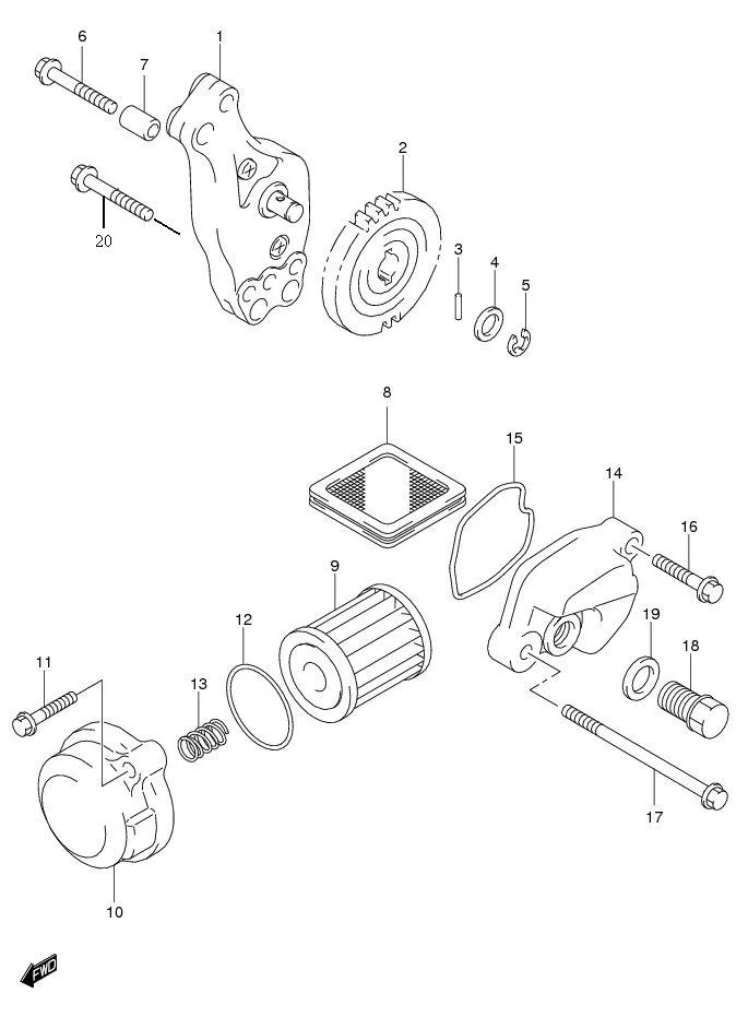 FIG.13 OIL PUMP