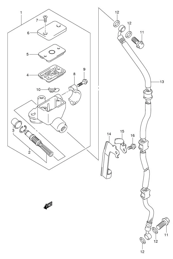 FIG.48A FRONT MASTER CYLINDER (FL125RCDM/RD/RMD)