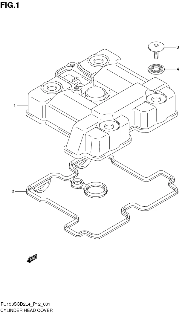 FIG.1 CYLINDER HEAD COVER
