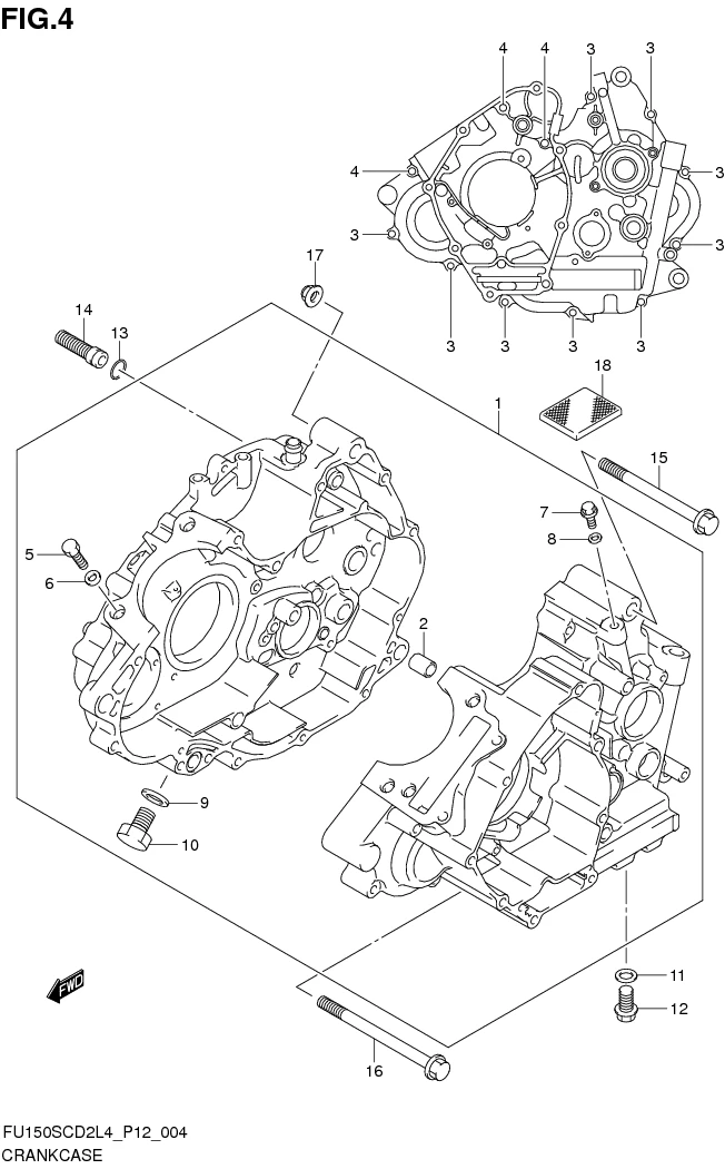 FIG.4 CRANKCASE 
