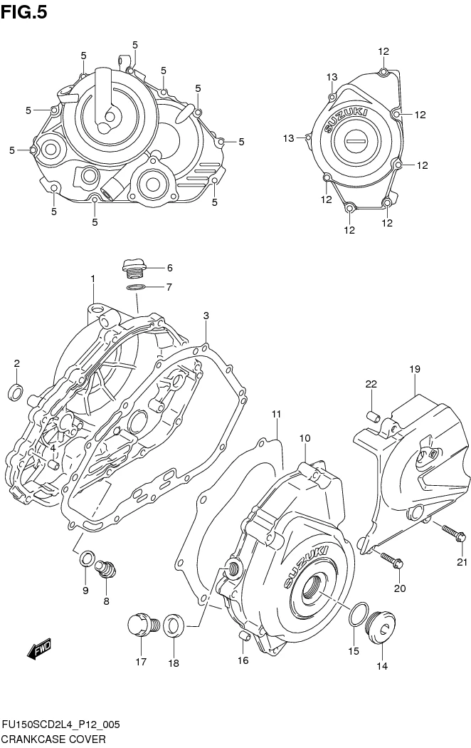 FIG.5 CRANKCASE COVER 