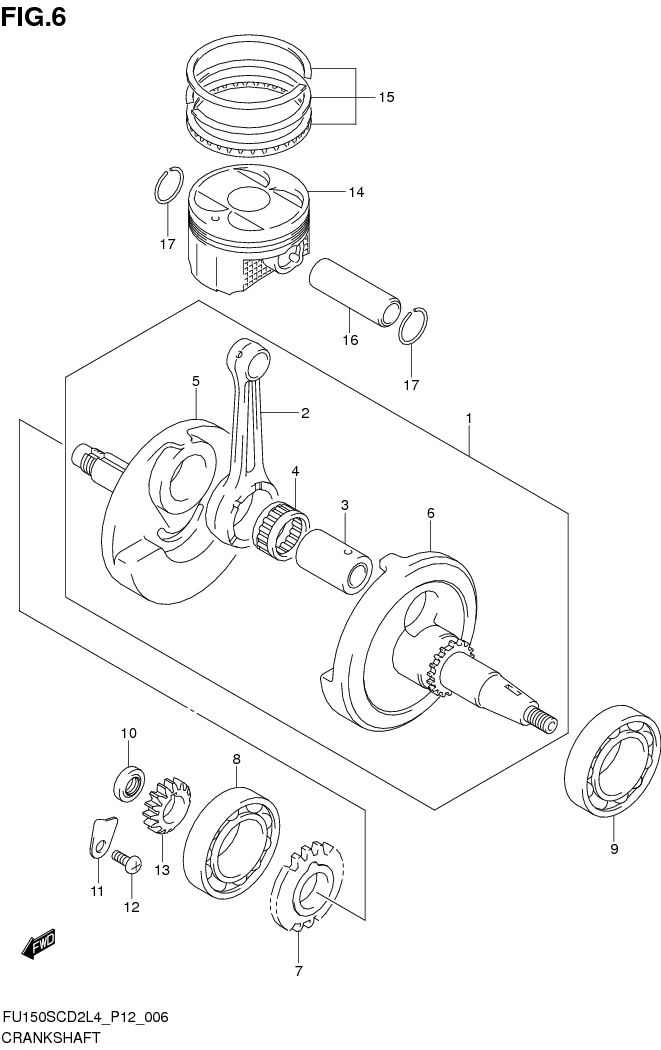 FIG.6 CRANKSHAFT 