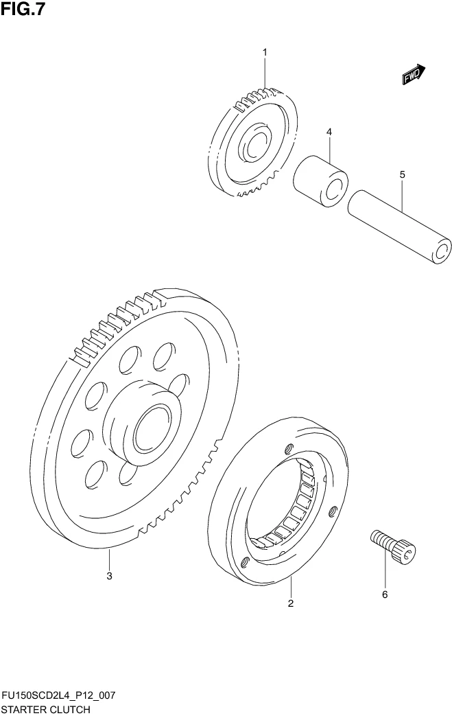 FIG.7 STARTER CLUTCH 