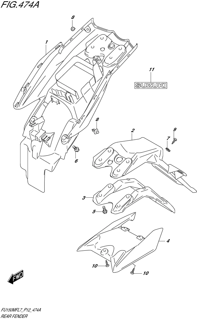 FIG. 474A REAR FENDER