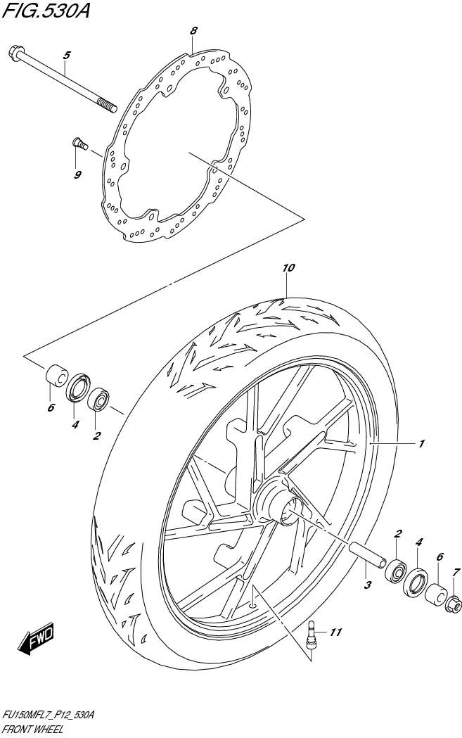 FIG. 530A FRONT WHEEL