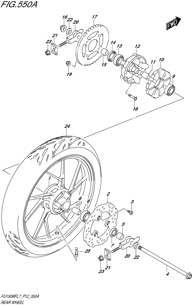 FIG. 550A REAR WHEEL