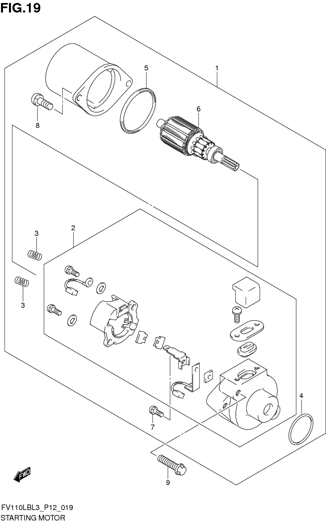 FIG. 19 STARTING MOTOR