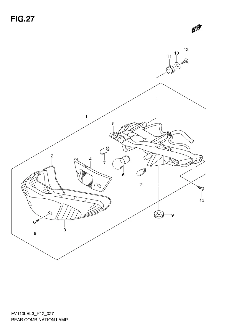 FIG. 27 REAR COMBINATION LAMP