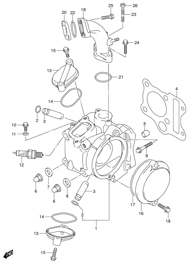 FIG.1 CYLINDER HEAD