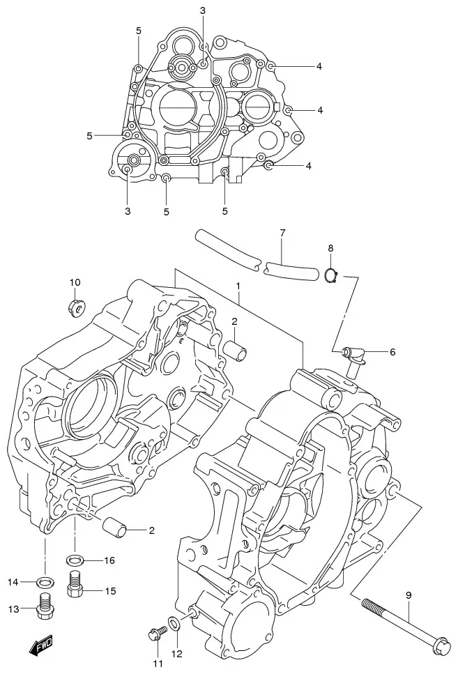 FIG.3 CRANKCASE