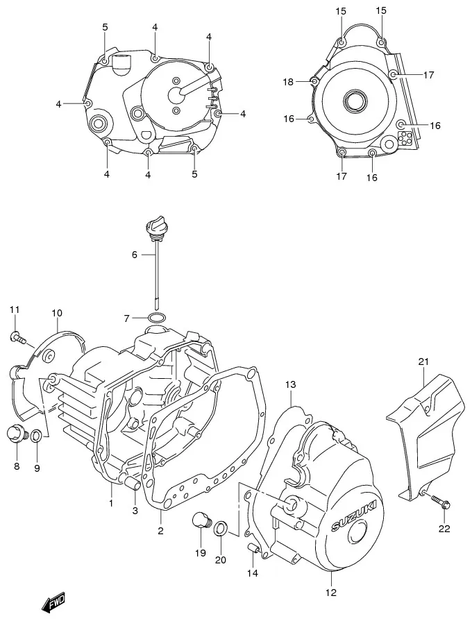 FIG.4 CRANKCASE COVER