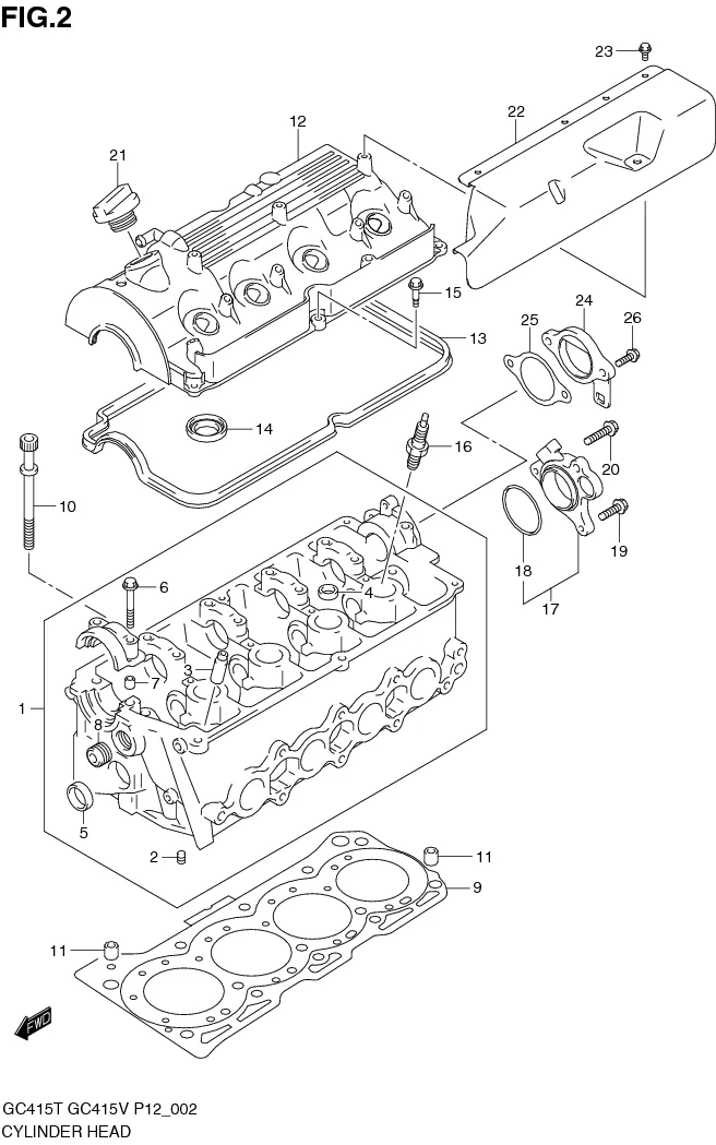 FIG.2 CYLINDER HEAD