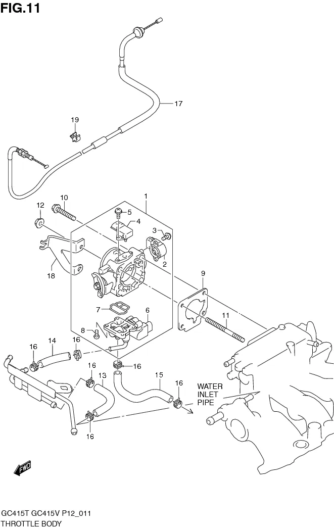 FIG.11 THROTTLE BODY