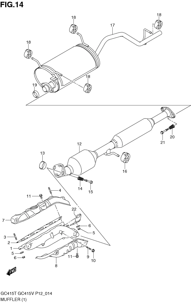 FIG.14 MUFFLER (TYPE 1)