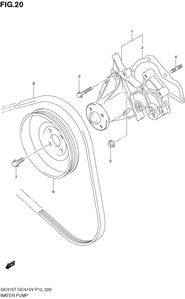 FIG.20 WATER PUMP