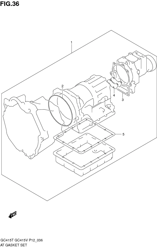 FIG.36 AT GASKET SET (AT)