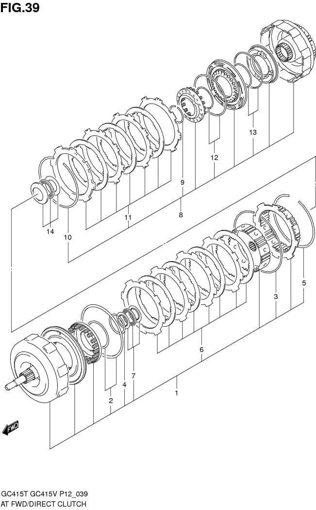 FIG.39 AT FWD/DIRECT CLUTCH (AT)