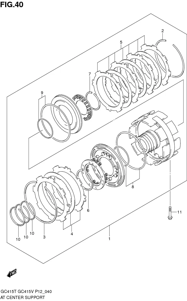 FIG.40 AT CENTER SUPPORT (AT)