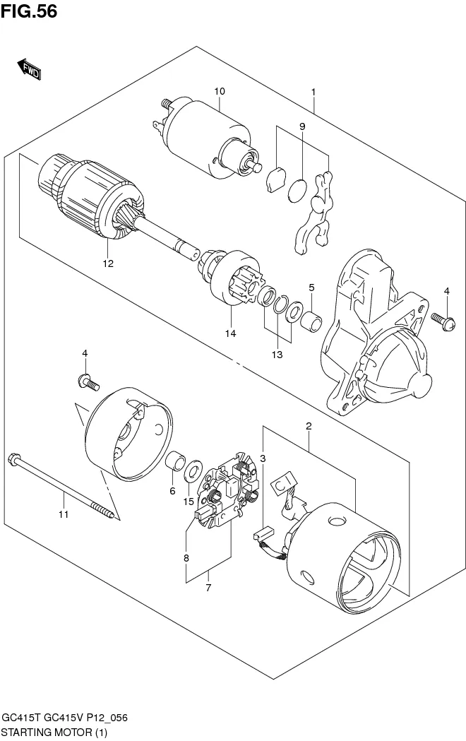 FIG.56 STARTING MOTOR (MT)
