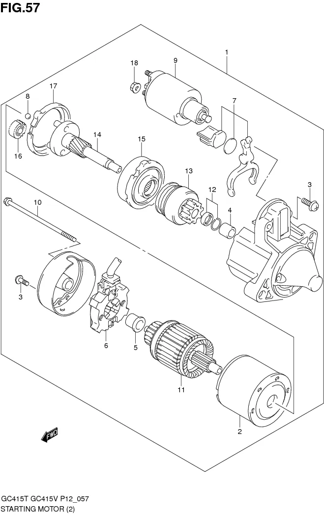FIG.57 STARTING MOTOR (AT)