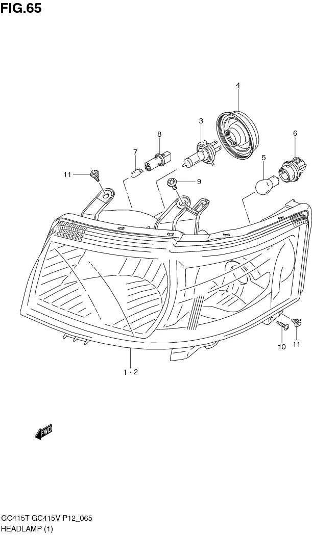 FIG.65 HEADLAMP (TYPE 1)