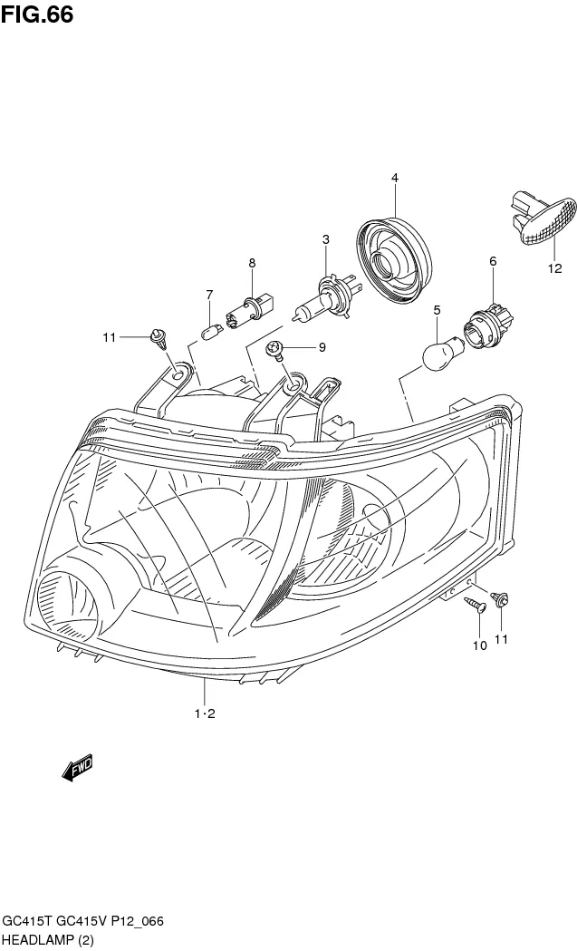FIG.66 HEADLAMP (TYPE 2)