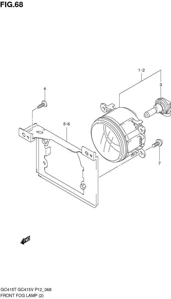 FIG.68 FRONT FOG LAMP (W/FR FOG LAMP:TYPE 2)
