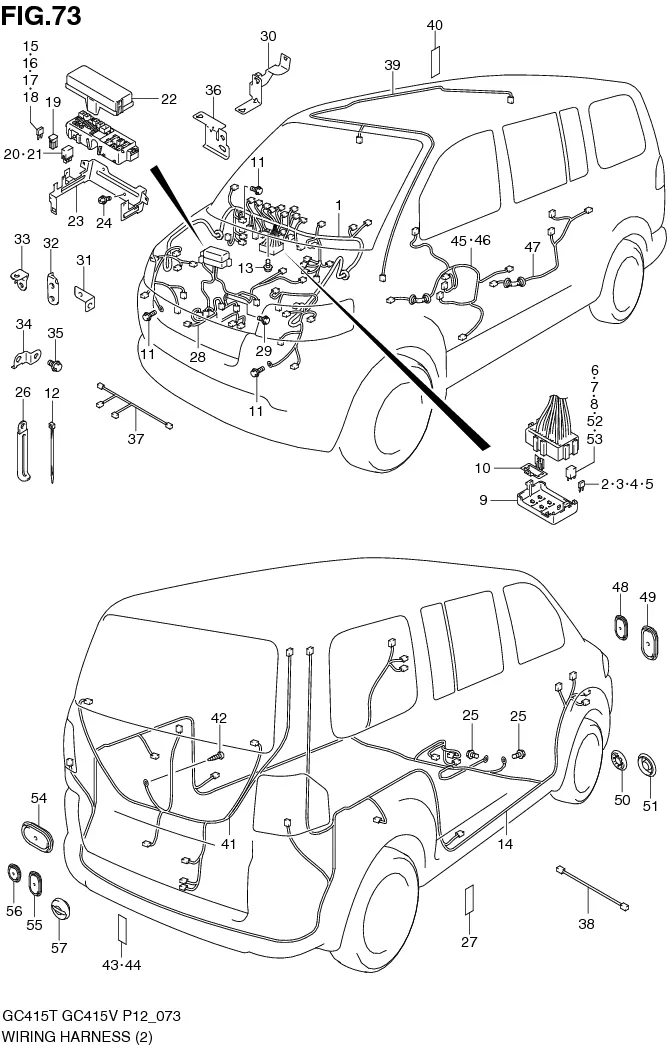 FIG.73 WIRING HARNESS (GC415V:TYPE 1)