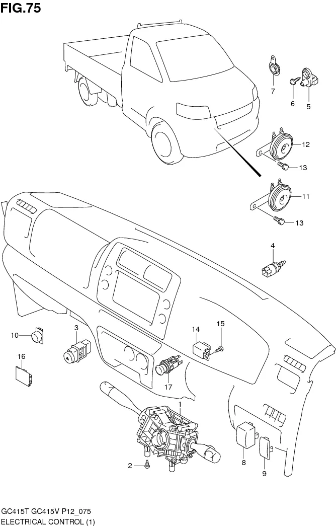 FIG.75 ELECTRICAL CONTROL (GC415T)