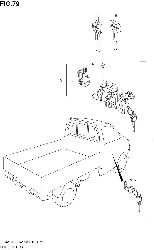 FIG.79 LOCK SET (GC415T)